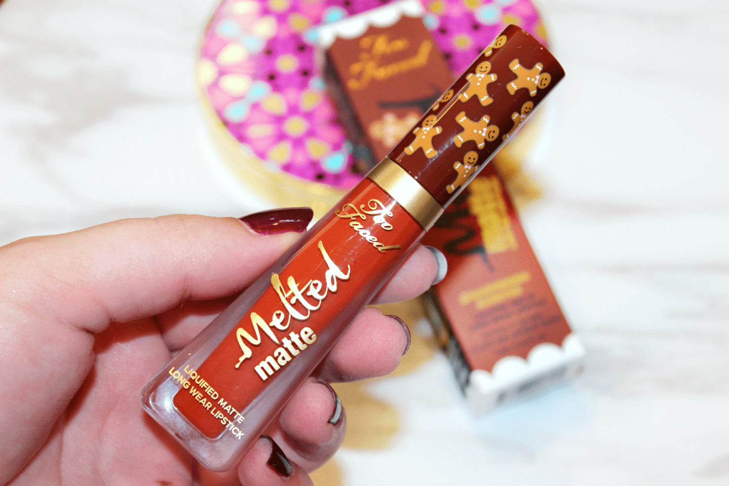 Too-Faced-Gingerbread-Man-Lipstick-Review