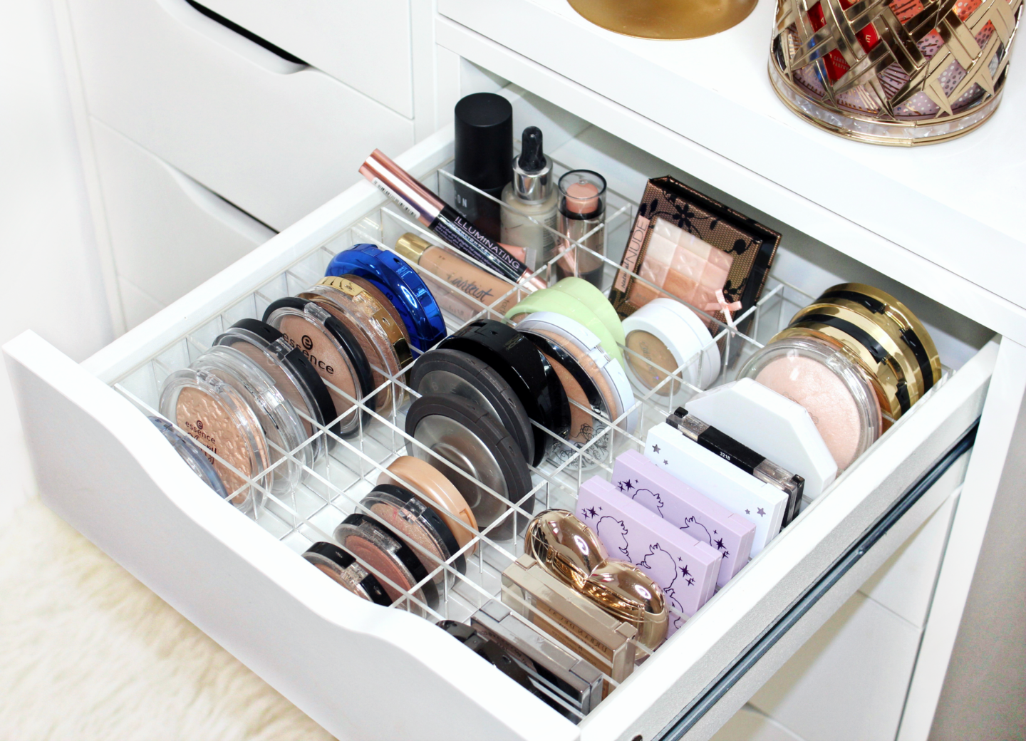 Acrylic Makeup Organizer Ikea Drawer Divider Eyeshadow Organizer