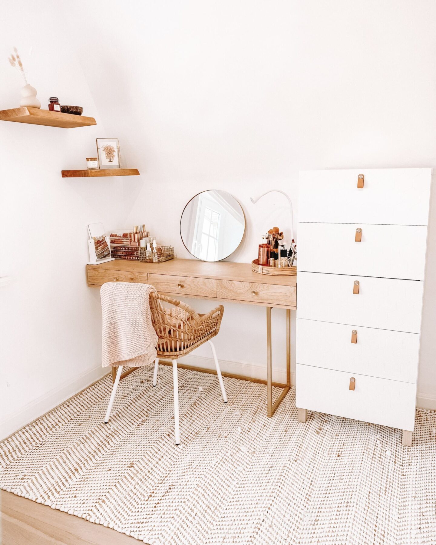 Boho vanity deals desk