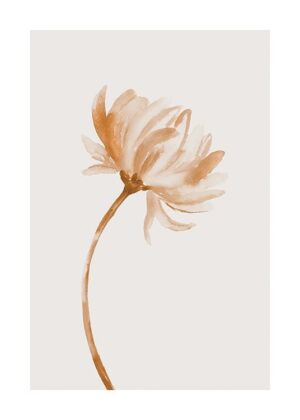 Painted Flower No 1 Poster
